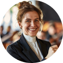 A portrait of participant persona Priya, a chief marketing officer using advanced financial wellness strategies to plan early retirement and build a legacy.