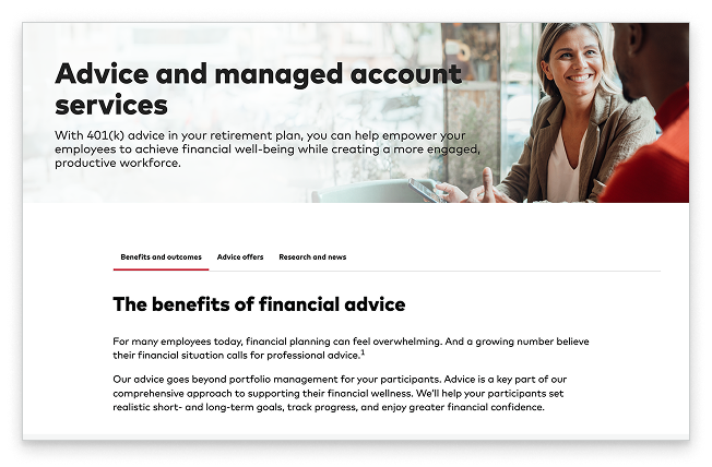 Employee Advice page screenshot