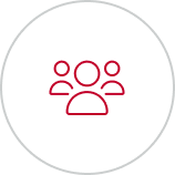 an icon of three people